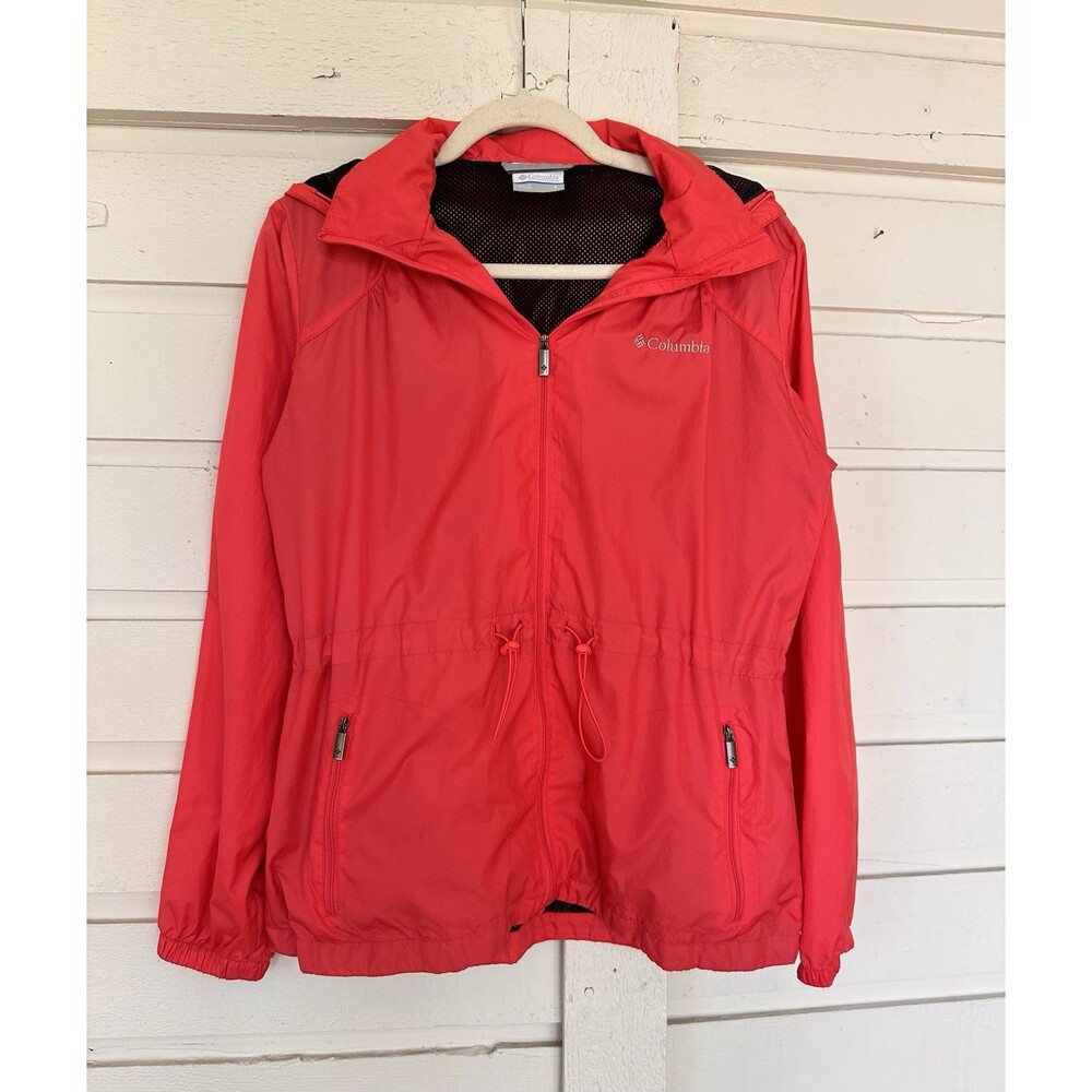 Columbia Stone Creek Hooded Anorak Rain Jacket Outdoor Hot Pink Small